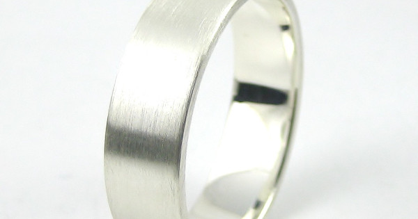 Brushed sterling deals silver ring