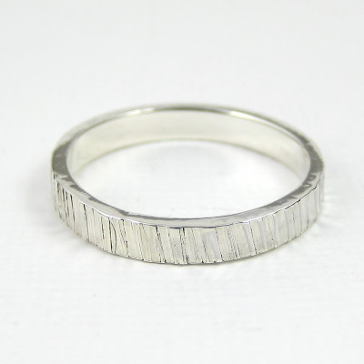 Hammered Tree Bark Ring - Sterling Silver Ring - Thumb Ring - Unisex Ring - Sterling Silver Jewellery