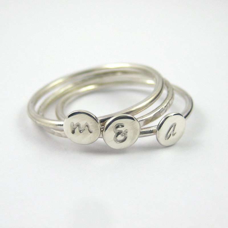 Buy Custom Initial Ring Sterling Silver, Dainty Initial Letter Ring,  Sterling Silver Letter Ring, Adjustable Letter Ring, Personalized Gifts  Online in India - E… | Initial ring, Letter ring, Gold ring designs