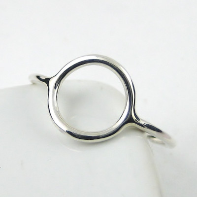 Sterling Silver Circle Ring - Karma Ring - Sterling Silver Ring - Skinny Ring - Open Circle Ring - Slim Ring - Modern Eternity Ring