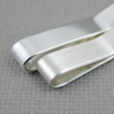 Sterling Silver Tie Bar - Father of the Bride Tie Clip - Personalized Wedding Accessory - Grooms Gift - Groomsmen - Fathers Day & Birthday Gift
