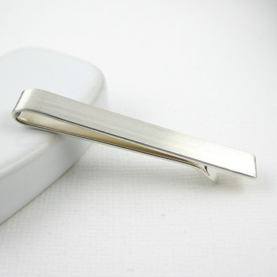 Sterling Silver Tie Bar - Hand Stamped Tie Clip - Mens Accessory - Grooms Gift - Groomsmen - Anniversaries - Fathers Day & Birthday Gift