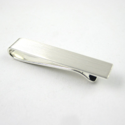Sterling Silver Tie Bar Skinny - Hand Stamped Tie Clip - Mens Accessory - Grooms Gift - Groomsmen - Anniversaries - Fathers Day & Birthday Gift