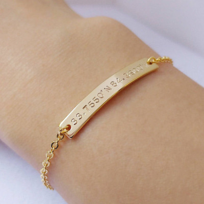 IBB Personalised 9ct Gold Bar Initial Chain Bracelet, Yellow Gold at John  Lewis & Partners