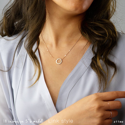 Dainty Circle necklace - Small Circle Necklace - Sterling Silver - 14kt Gold Filled - Rose Gold Filled - delicate necklace - dainty necklace CW