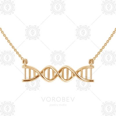 DNA Necklace - DNA jewellery - Science Necklace - Science Jewellery - Biology Necklace - Chemistry Necklace - Chemistry Jewellery - Helix Necklace