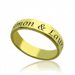 Name Chain Engraved Ring