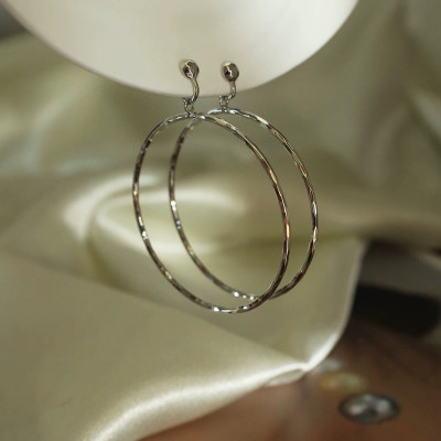 Large Hammered Hoop Earrings - Sterling Silver Earrings - Drop Earrings - Handmade Sterling Silver Jewellery 925 Large Hammered Hoop Earrings - Sterling Silver Earrings - Drop Earrings - Handmade Sterling Silver Jewellery 925