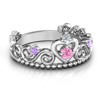 Personalized Princess Charming Tiara Ring