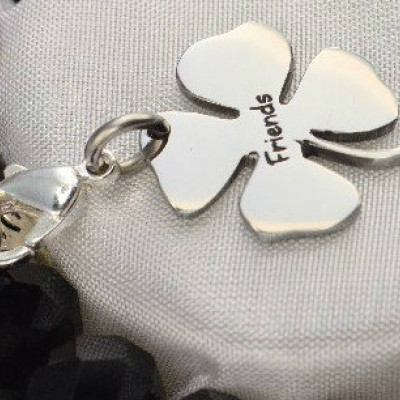 Personalized Four Leaf Clover Charm