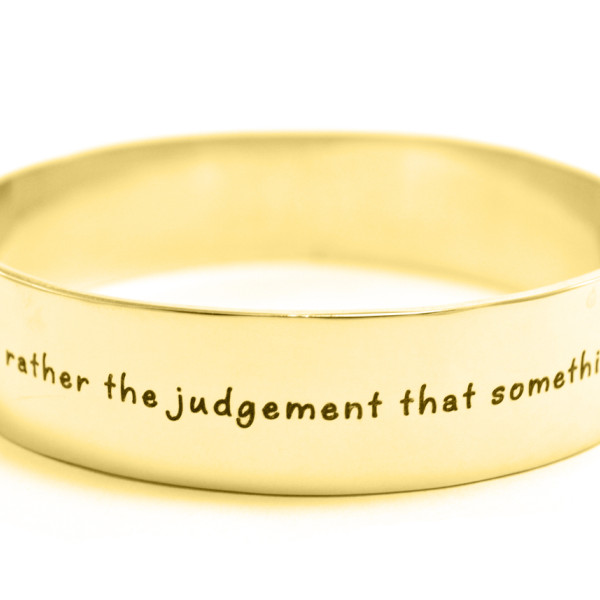Personalized 15mm Wide Endless Bangle - 18ct Gold