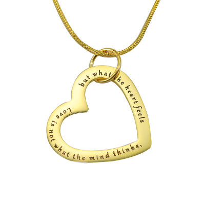 Personalized Always in My Heart Necklace - 18ct Gold