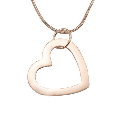 Personalized Always in My Heart Necklace - 18ct  Rose Gold Plated