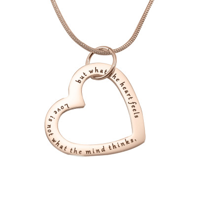 Personalized Always in My Heart Necklace - 18ct  Rose Gold Plated