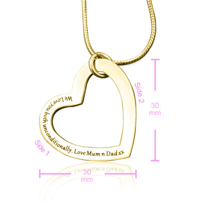 Personalized Always in My Heart Necklace - 18ct Gold