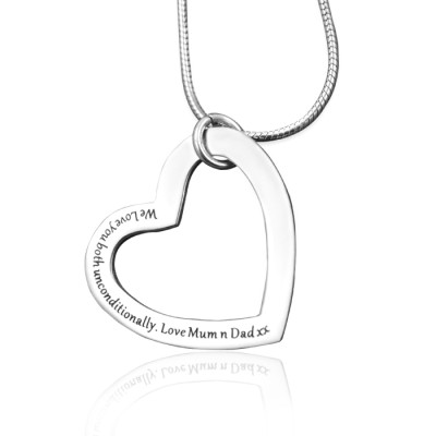 Personalized Always in My Heart Necklace - Sterling Silver