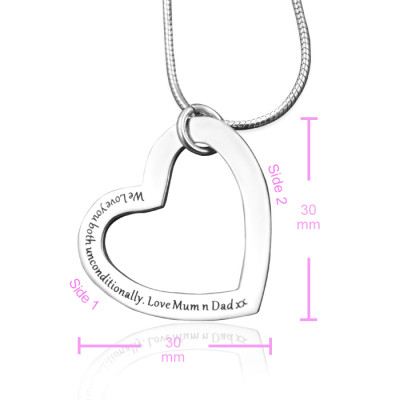 Personalized Always in My Heart Necklace - Sterling Silver