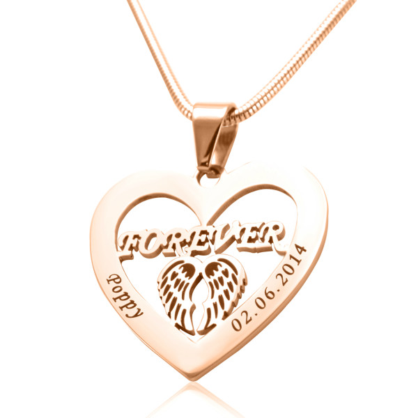 Personalized Angel in My Heart Necklace - 