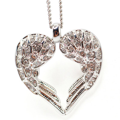 Personalized Angels Heart - Sterling Silver