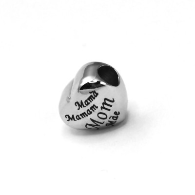 Personalized Mothers Heart Charm for Charm Bangle