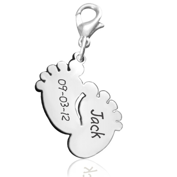 Personalized Feet Charm 12mm With Clasp