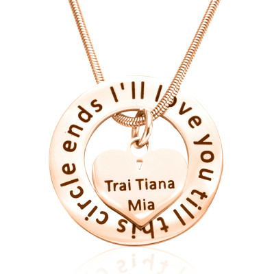 Personalized Circle My Heart Necklace - 