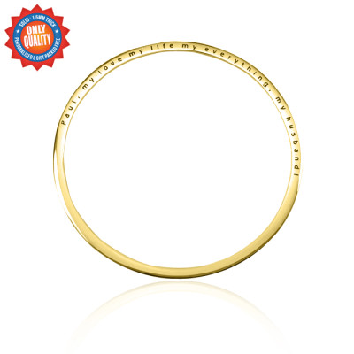 Personalized Classic Bangle - 18ct Gold