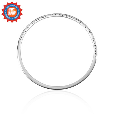 Personalized Classic Bangle - Sterling Silver