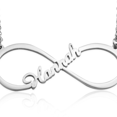 Personalized Single Infinity Name Necklace - Sterling Silver