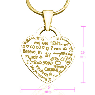 Personalized Heart of Hope Necklace - 18ct Gold