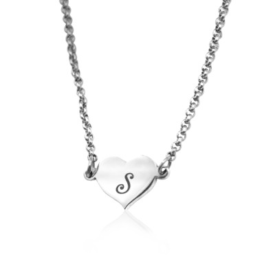 Personalized Precious Heart - Sterling Silver