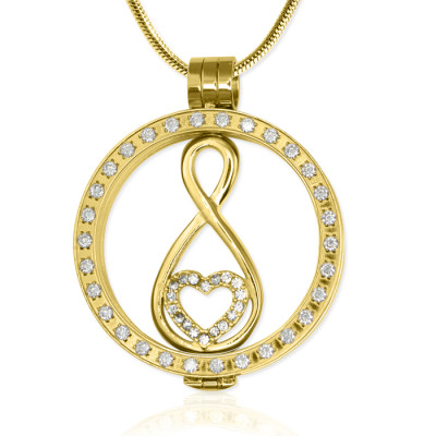 Personalized Gold Diamonte Necklace with 18ct Gold Infinity