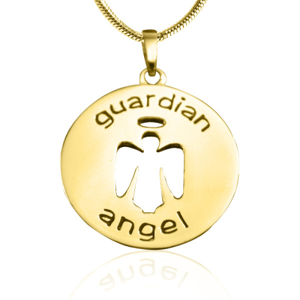 Personalized Guardian Angel Necklace 1 - 18ct Gold
