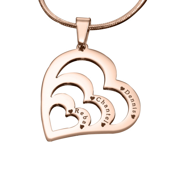 Personalized Hearts of Love Necklace - 