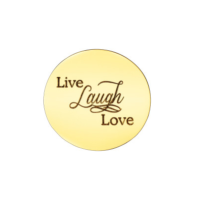 Personalized Live Laugh Love Disc - Dream Locket