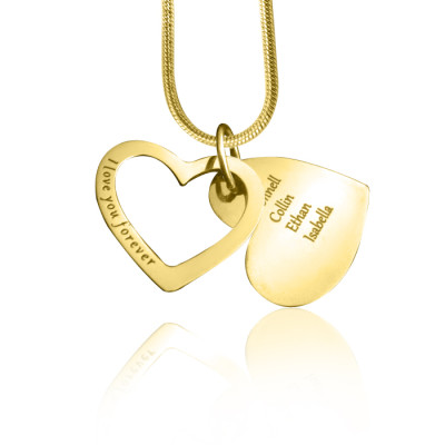 Personalized Love Forever Necklace - 18ct Gold