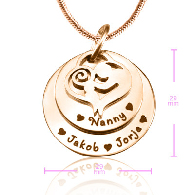 Personalized Mother's Disc Double Necklace - 