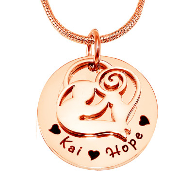 Personalized Mother's Disc Single Necklace - 