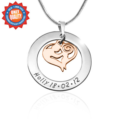Personalized Mothers Love Necklace - Two Tone - Rose Gold Mother