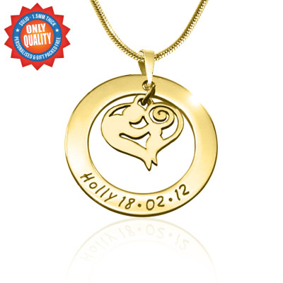 Personalized Mothers Love Necklace - 18ct Gold