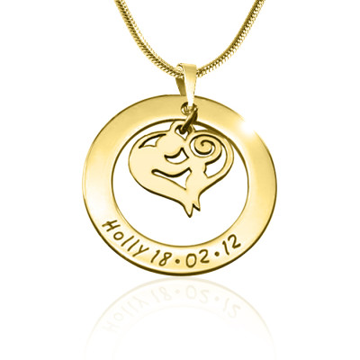 Personalized Mothers Love Necklace - 18ct Gold