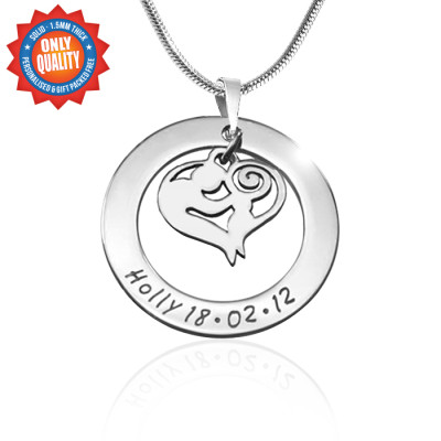 Personalized Mothers Love Necklace - Sterling Silver