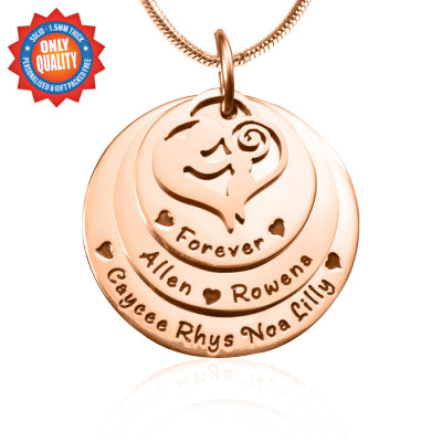 Personalized Mother's Disc Triple Necklace - 