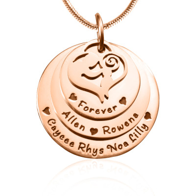 Personalized Mother's Disc Triple Necklace - 