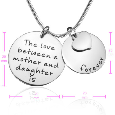 Personalized Mother Forever Necklace - Silver