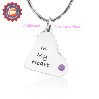 Personalized Additional Childrens Heart Pendant