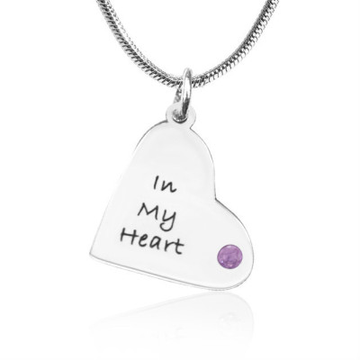 Personalized Mothers Heart Pendant Necklace Set