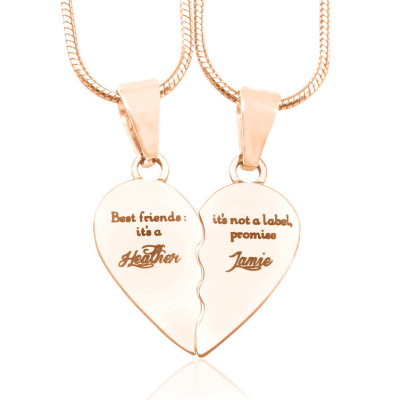 Personalized My Bestie Two Personalized Sterling Silver Necklaces