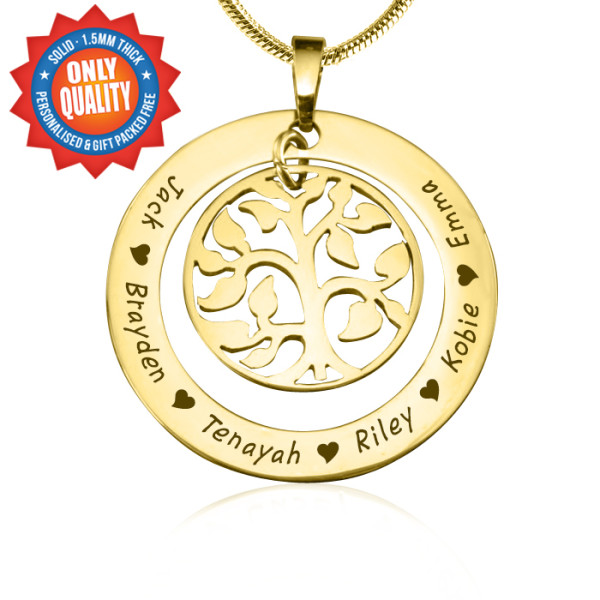Personalized My Family Tree Necklace - 18ct Gold