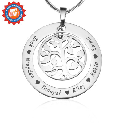 Personalized My Family Tree Necklace - Sterling Silver